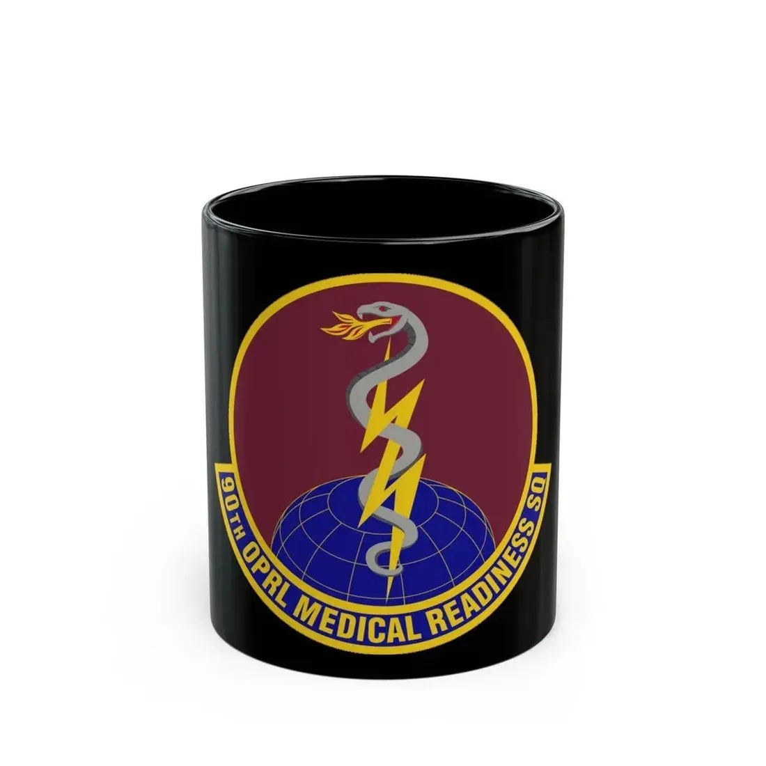 90 Operational Medical Readiness Squadron AFGSC (U.S. Air Force) Black Coffee Mug - Go Mug Yourself