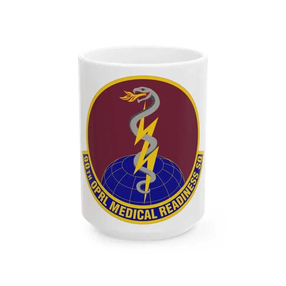 90 Operational Medical Readiness Squadron AFGSC (U.S. Air Force) White Coffee Mug 15oz - Go Mug Yourself