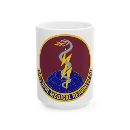 90 Operational Medical Readiness Squadron AFGSC (U.S. Air Force) White Coffee Mug 15oz - Go Mug Yourself