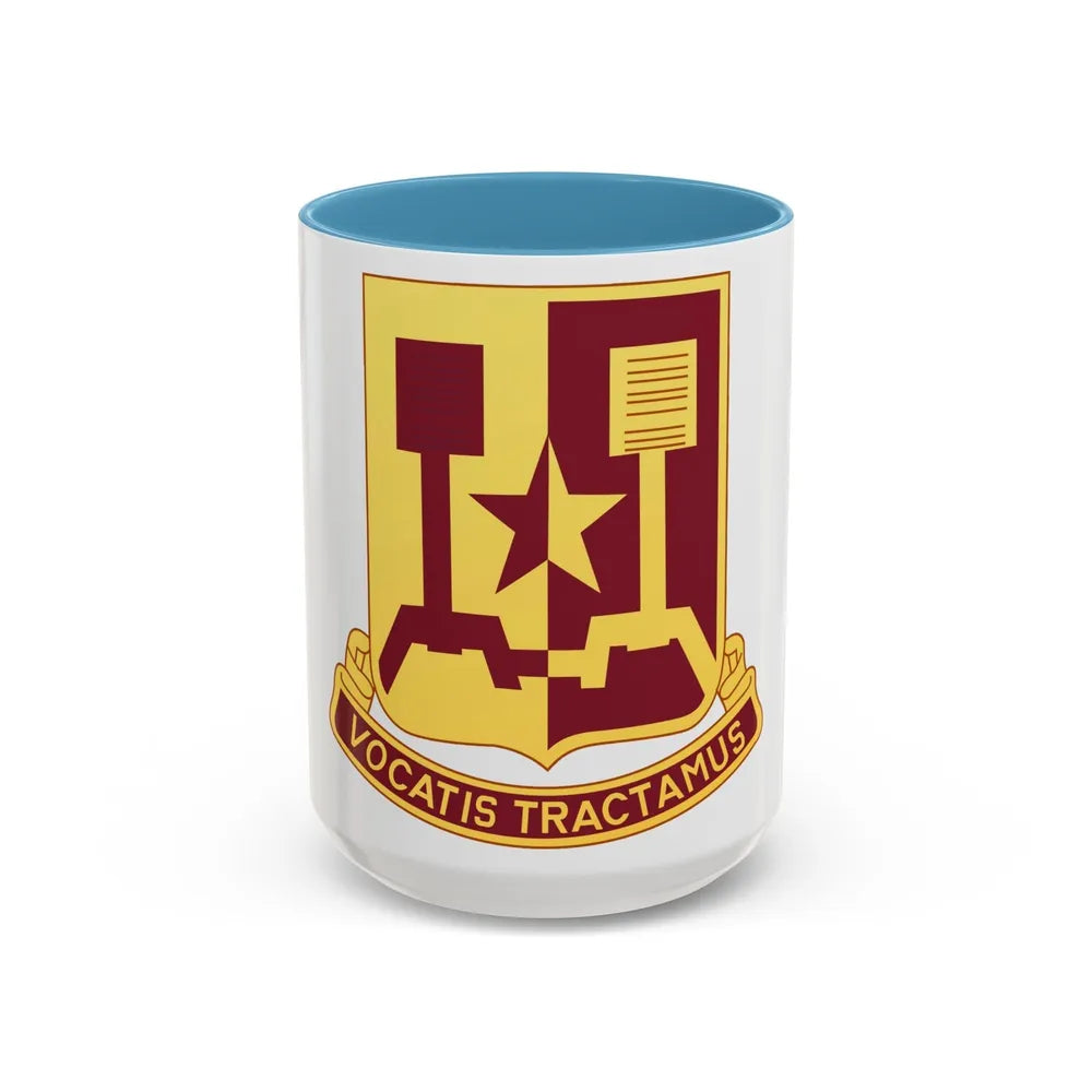 90 Transportation Battalion (U.S. Army) Accent Coffee Mug-15oz-Light Blue-Go Mug Yourself