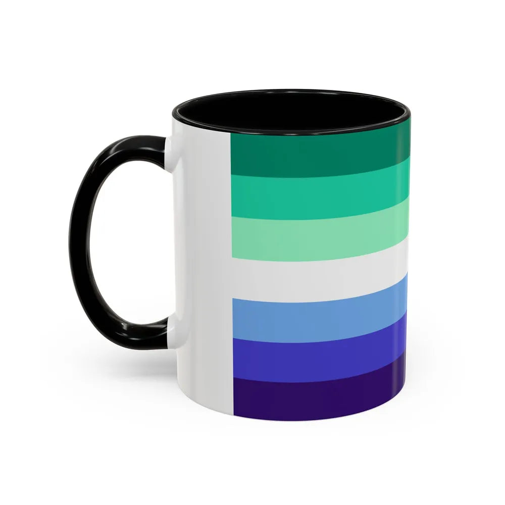 Gay Men Pride Flag - Accent Coffee Mug-Go Mug Yourself