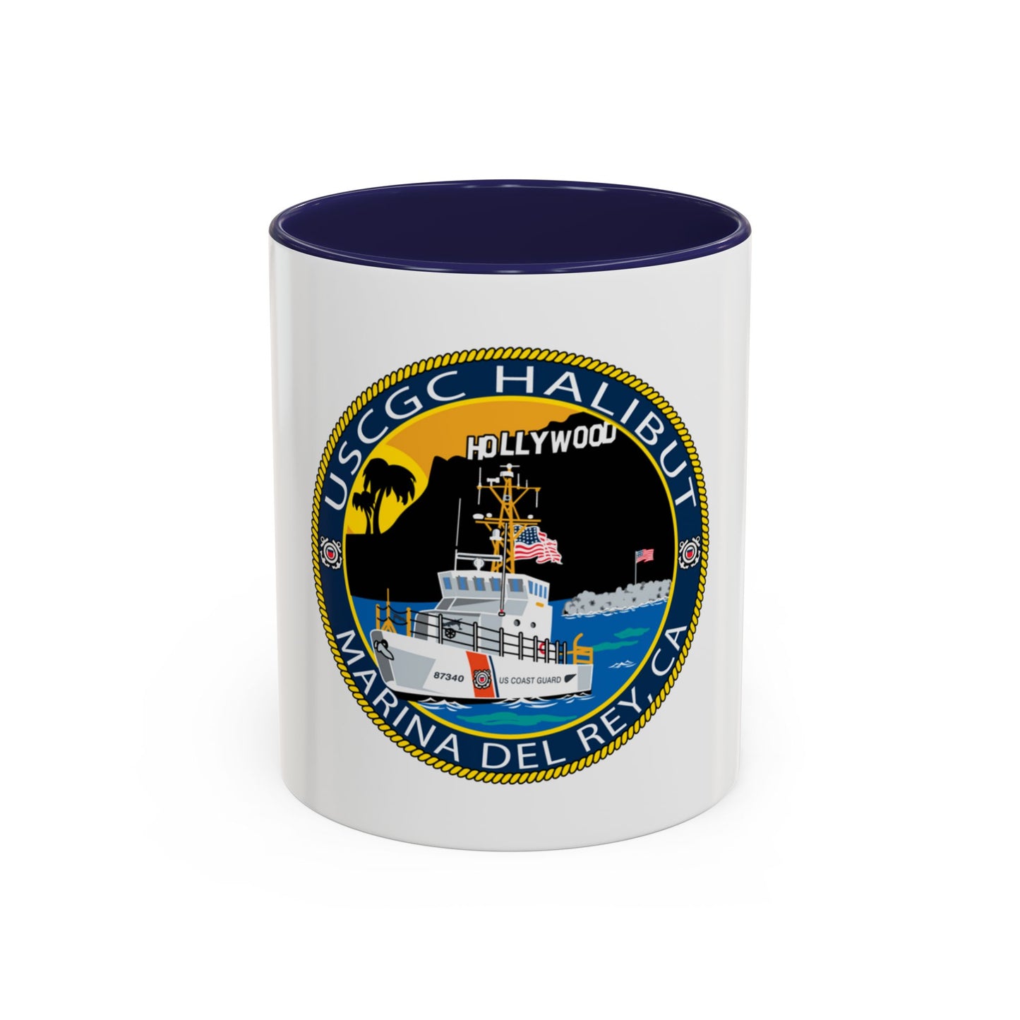 USCG Halibut Marina Del Ray CA (U.S. Coast Guard) Accent Coffee Mug