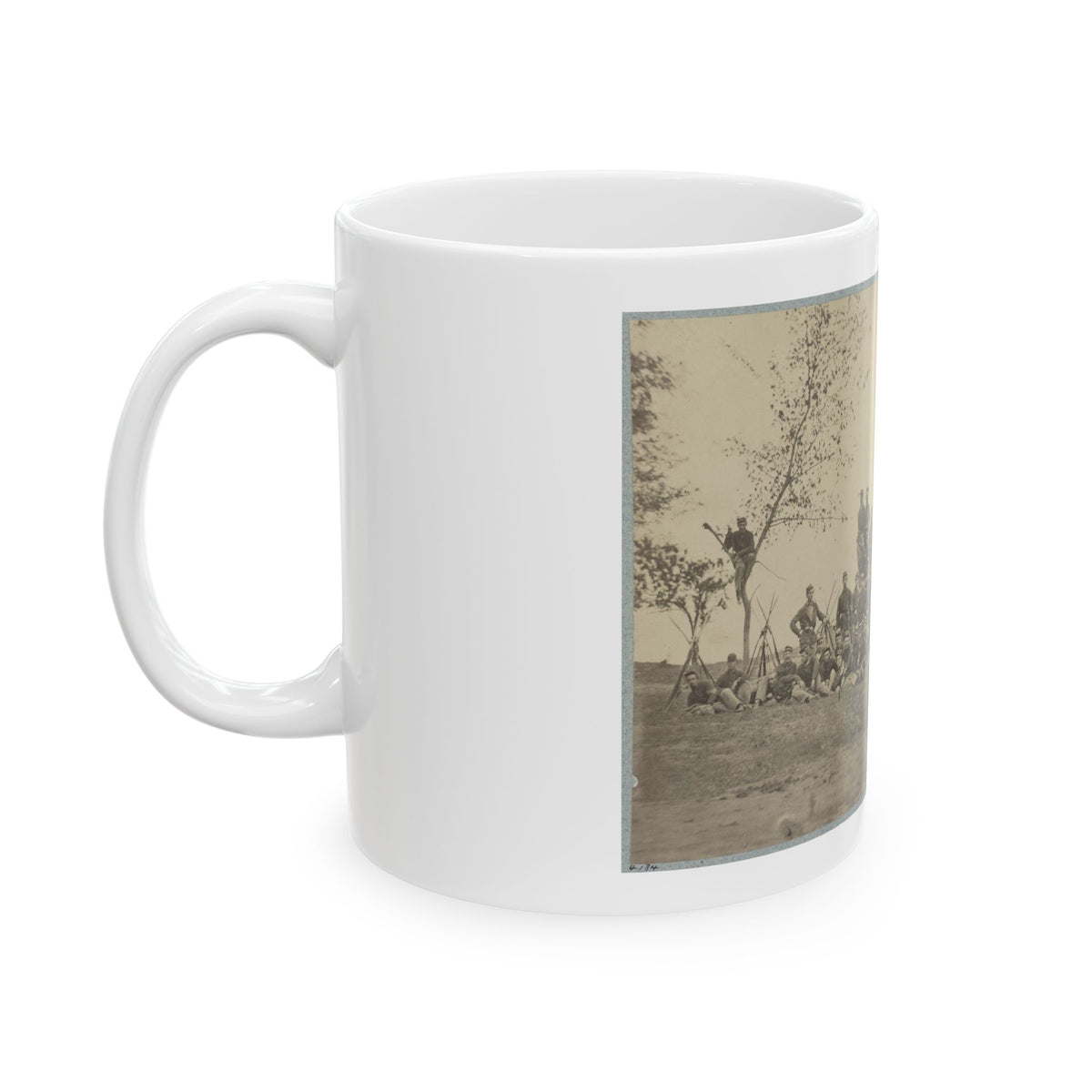 B Company, 22d New York State Militia Near Harpers Ferry, Va., 1861 I.E.1862 (U.S. Civil War) White Coffee Mug