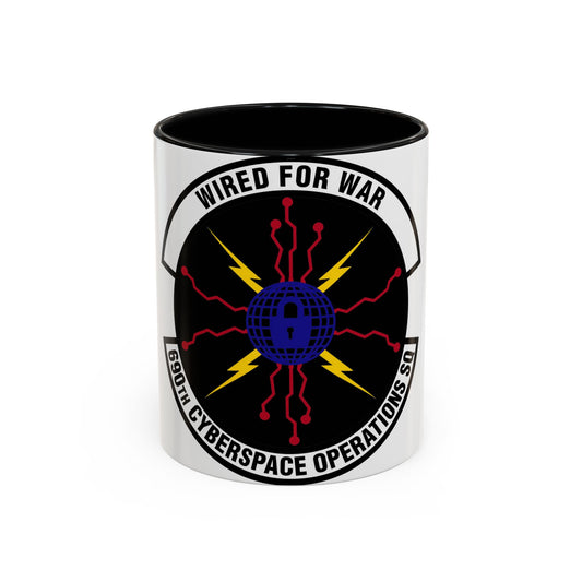 690 Cyberspace Operations Squadron AFSPC (U.S. Air Force) Accent Coffee Mug