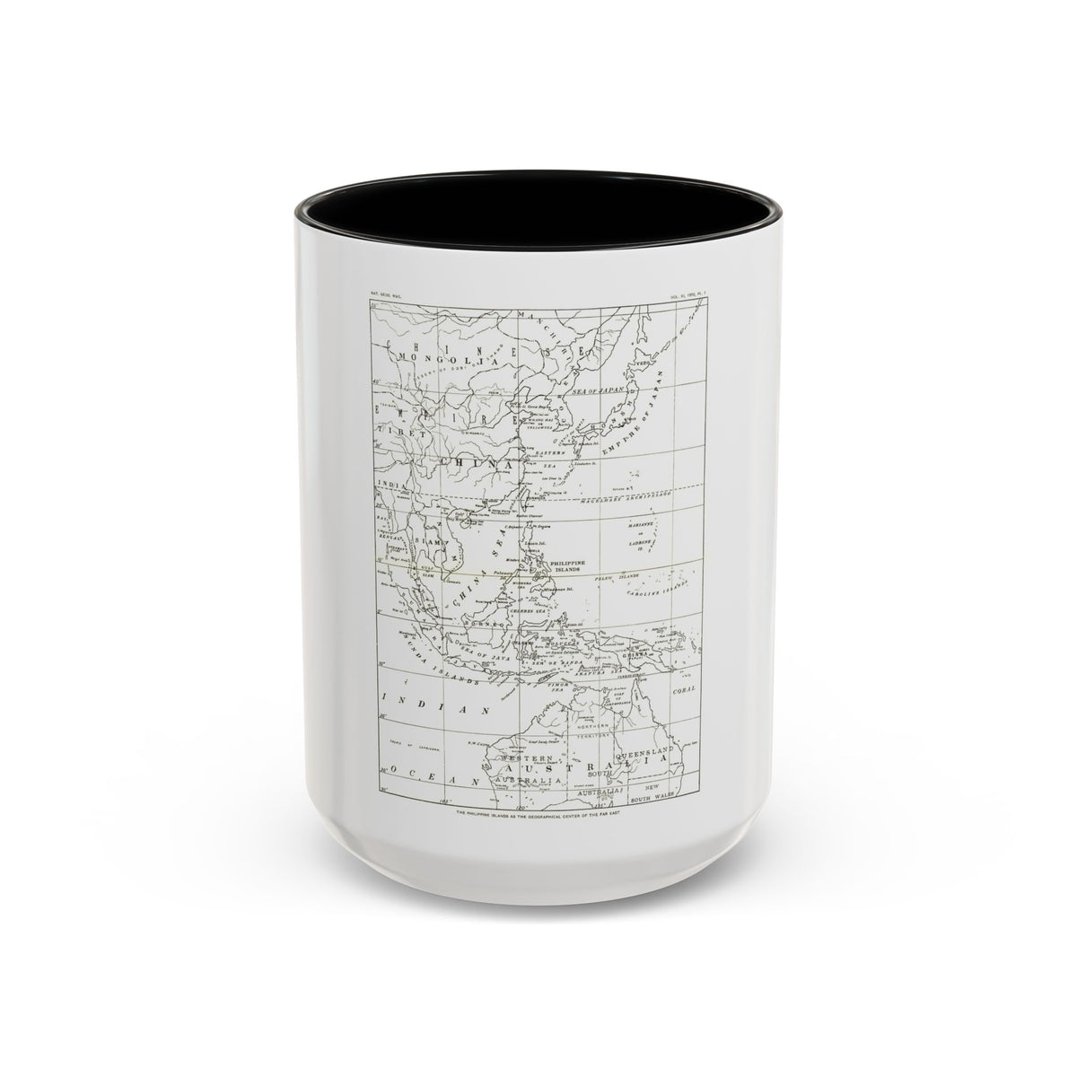 Philippines, The (1900) (Map) Accent Coffee Mug