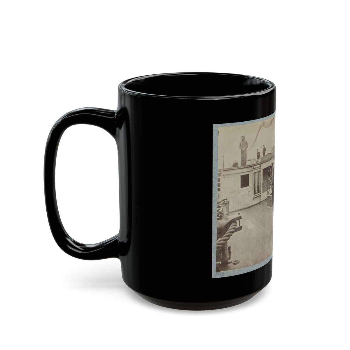 Admiral Farragut And Captain Drayton On Deck Of U.S. Frigate Hartford 001 (U.S. Civil War) Black Coffee Mug
