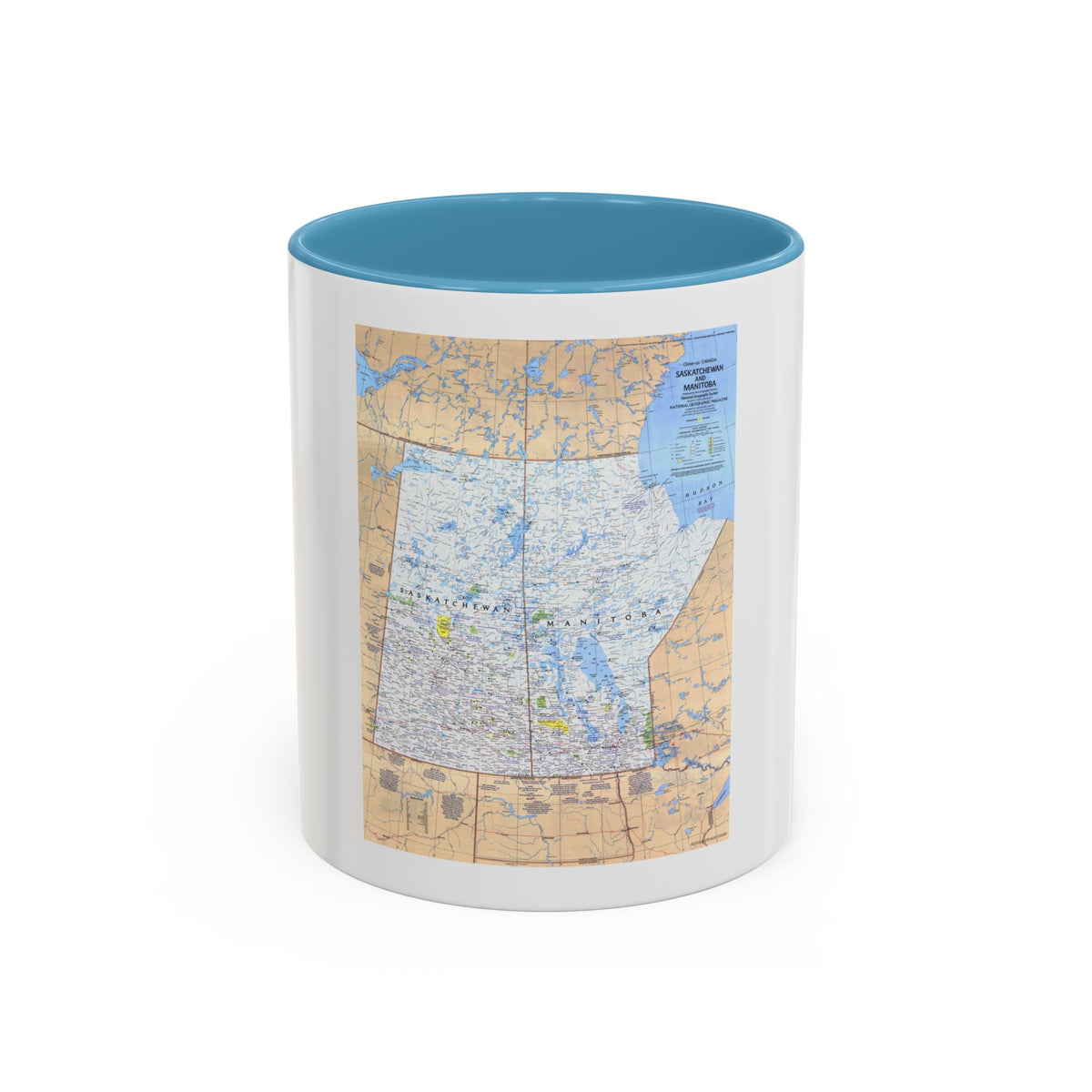 Canada - Saskatchewan & Manitoba (1979) (Map) Accent Coffee Mug