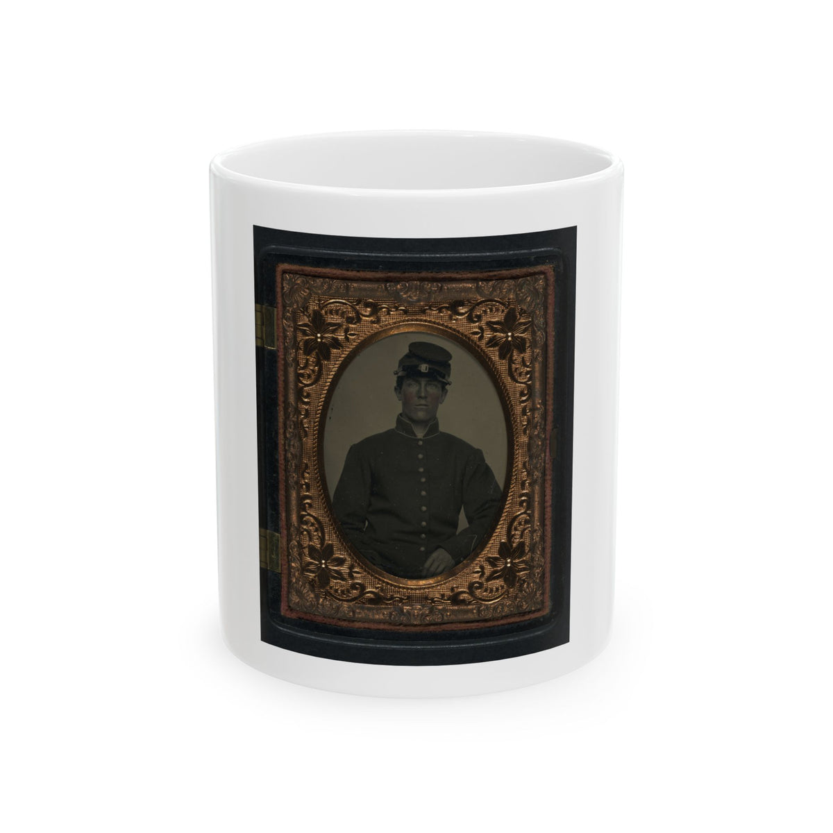 Unidentified Soldier In Union Uniform And Forage Cap(4) (U.S. Civil War) White Coffee Mug