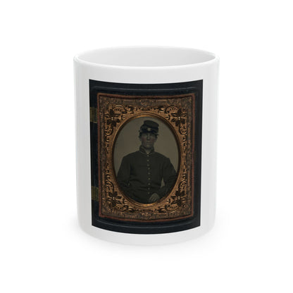 Unidentified Soldier In Union Uniform And Forage Cap(4) (U.S. Civil War) White Coffee Mug