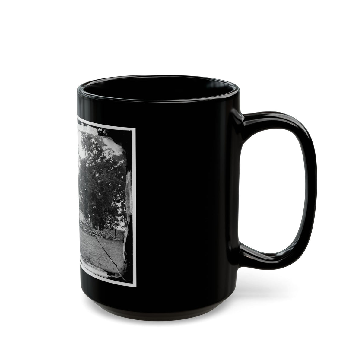 Battlefield Of Cedar Mountain House Riddled With Cannon Balls In Which Gen. Winder Was Killed (U.S. Civil War) Black Coffee Mug