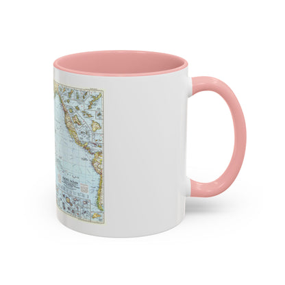 Pacific Ocean (1952) (Map) Accent Coffee Mug