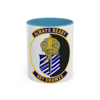 901st Special Operations Aircraft Maintenance Squadron (U.S. Air Force) Accent Coffee Mug 11oz Light Blue - Go Mug Yourself