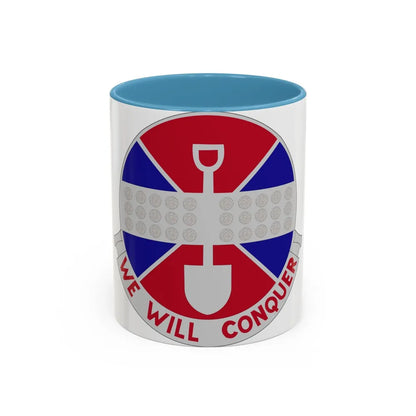 902 Engineer Company (U.S. Army) Accent Coffee Mug-11oz-Light Blue-Go Mug Yourself