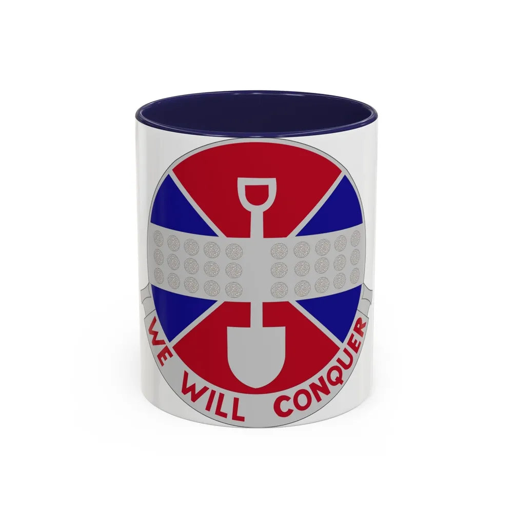 902 Engineer Company (U.S. Army) Accent Coffee Mug-11oz-Navy-Go Mug Yourself