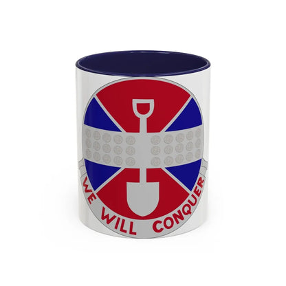 902 Engineer Company (U.S. Army) Accent Coffee Mug-11oz-Navy-Go Mug Yourself