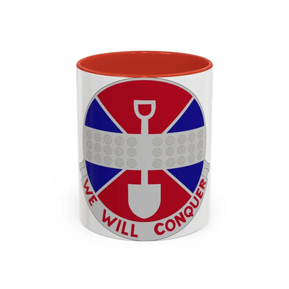 902 Engineer Company (U.S. Army) Accent Coffee Mug-11oz-Red-Go Mug Yourself