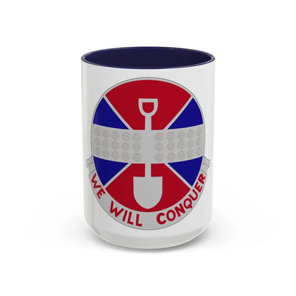 902 Engineer Company (U.S. Army) Accent Coffee Mug-15oz-Navy-Go Mug Yourself