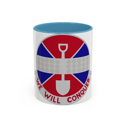 902 Engineer Company (U.S. Army) Accent Coffee Mug 11oz Light Blue - Go Mug Yourself