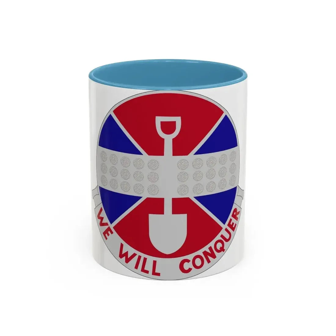 902 Engineer Company (U.S. Army) Accent Coffee Mug 11oz Light Blue - Go Mug Yourself