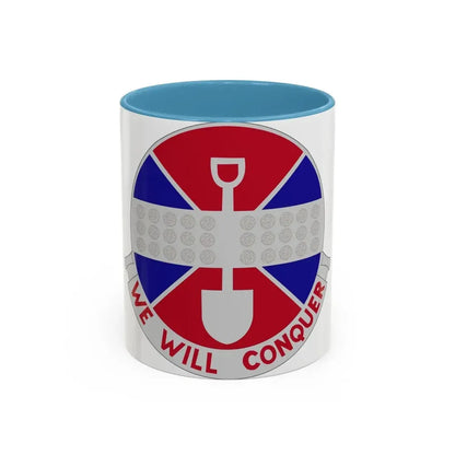 902 Engineer Company (U.S. Army) Accent Coffee Mug 11oz Light Blue - Go Mug Yourself