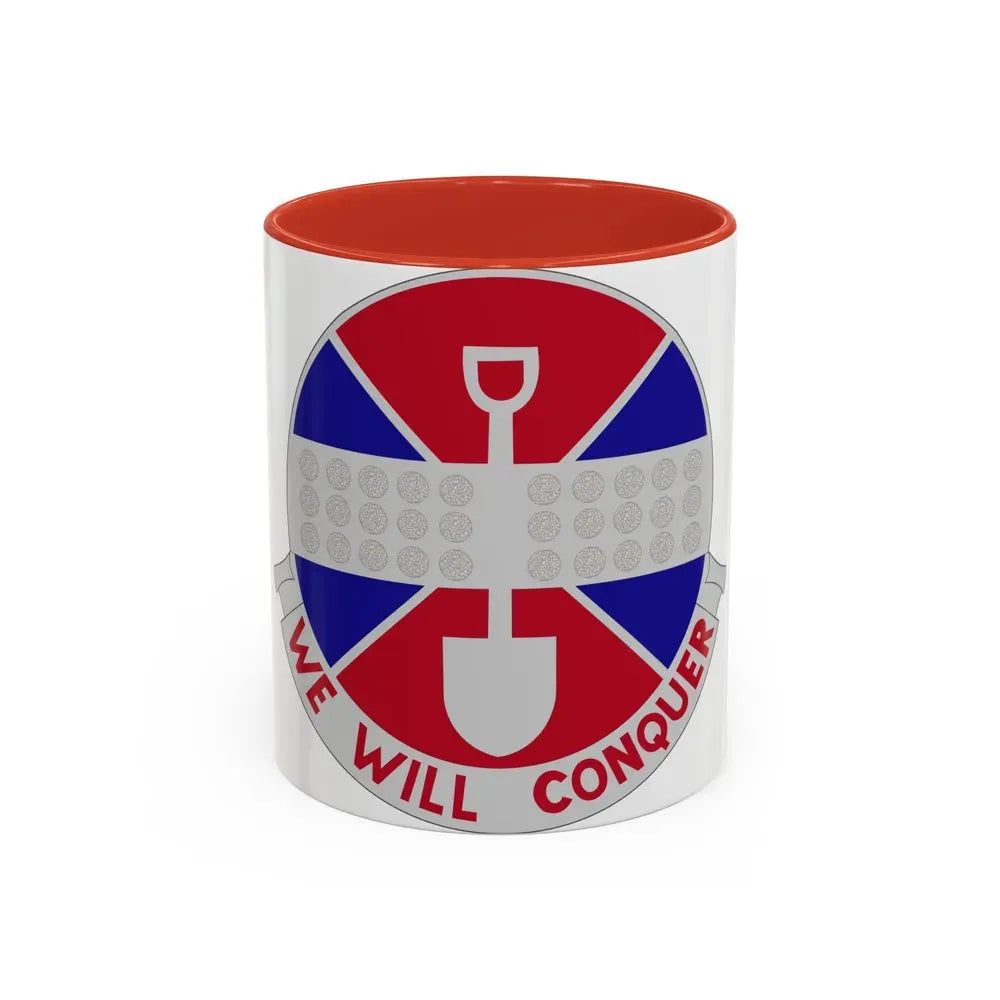 902 Engineer Company (U.S. Army) Accent Coffee Mug 11oz Red - Go Mug Yourself
