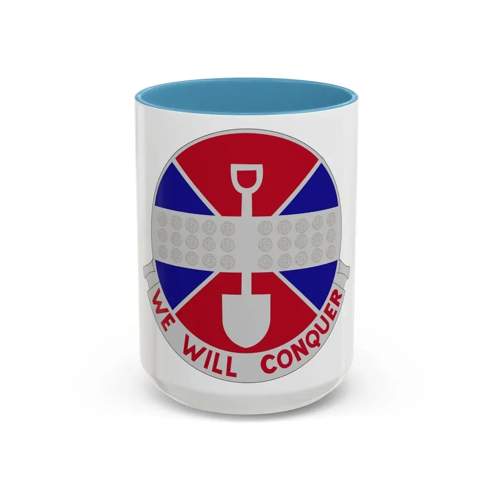 902 Engineer Company (U.S. Army) Accent Coffee Mug 15oz Light Blue - Go Mug Yourself