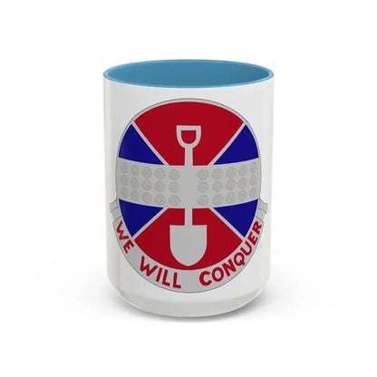 902 Engineer Company (U.S. Army) Accent Coffee Mug 15oz Light Blue - Go Mug Yourself