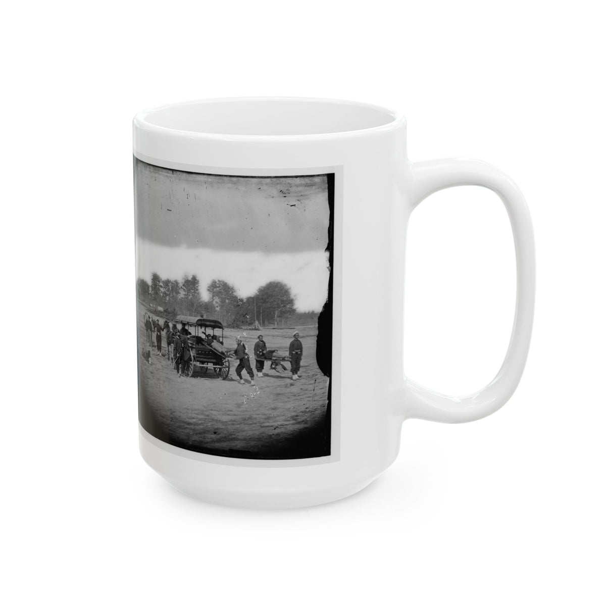 Ambulance Drill In The Field (U.S. Civil War) White Coffee Mug