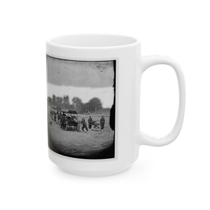 Ambulance Drill In The Field (U.S. Civil War) White Coffee Mug