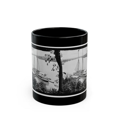 Drewry's Bluff, Va. Federal Transports With Cargoes Of Artillery On The James (U.S. Civil War) Black Coffee Mug