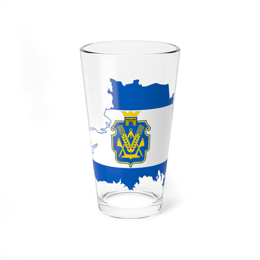 Flag-map of Kherson Oblast (Ukraine) Pint Glass 16oz