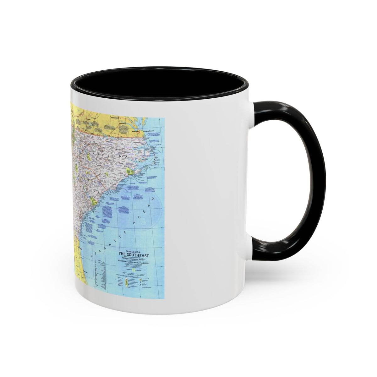 USA - Southeast 1 (1975) (Map) Accent Coffee Mug