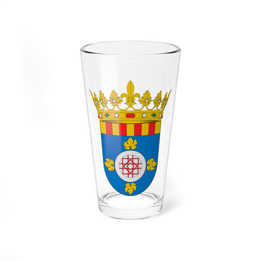 Escudo de la Comarca del Campo de Cariñena (Spain) (Coat of Arms) Pint Glass 16oz