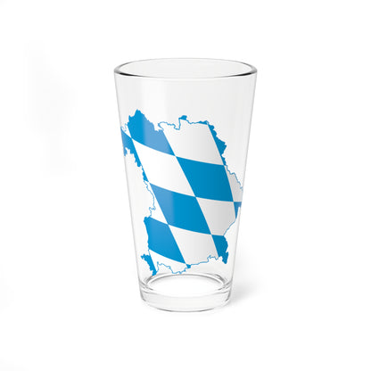 Flag map of Bavaria (Germany) Pint Glass 16oz