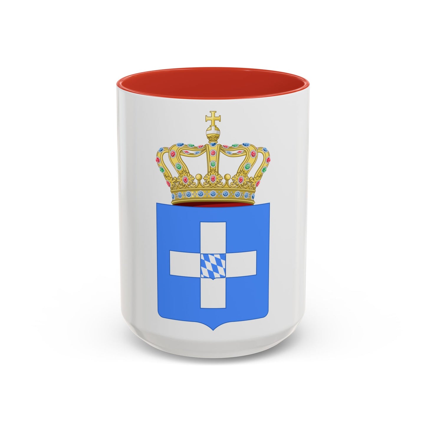 Lesser Coat of Arms of Greece (Wittelsbach) - Accent Coffee Mug