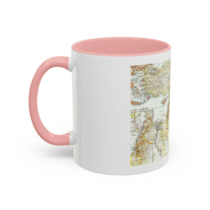 Middle East - The Eastern Mediterranean (1959) (Map) Accent Coffee Mug