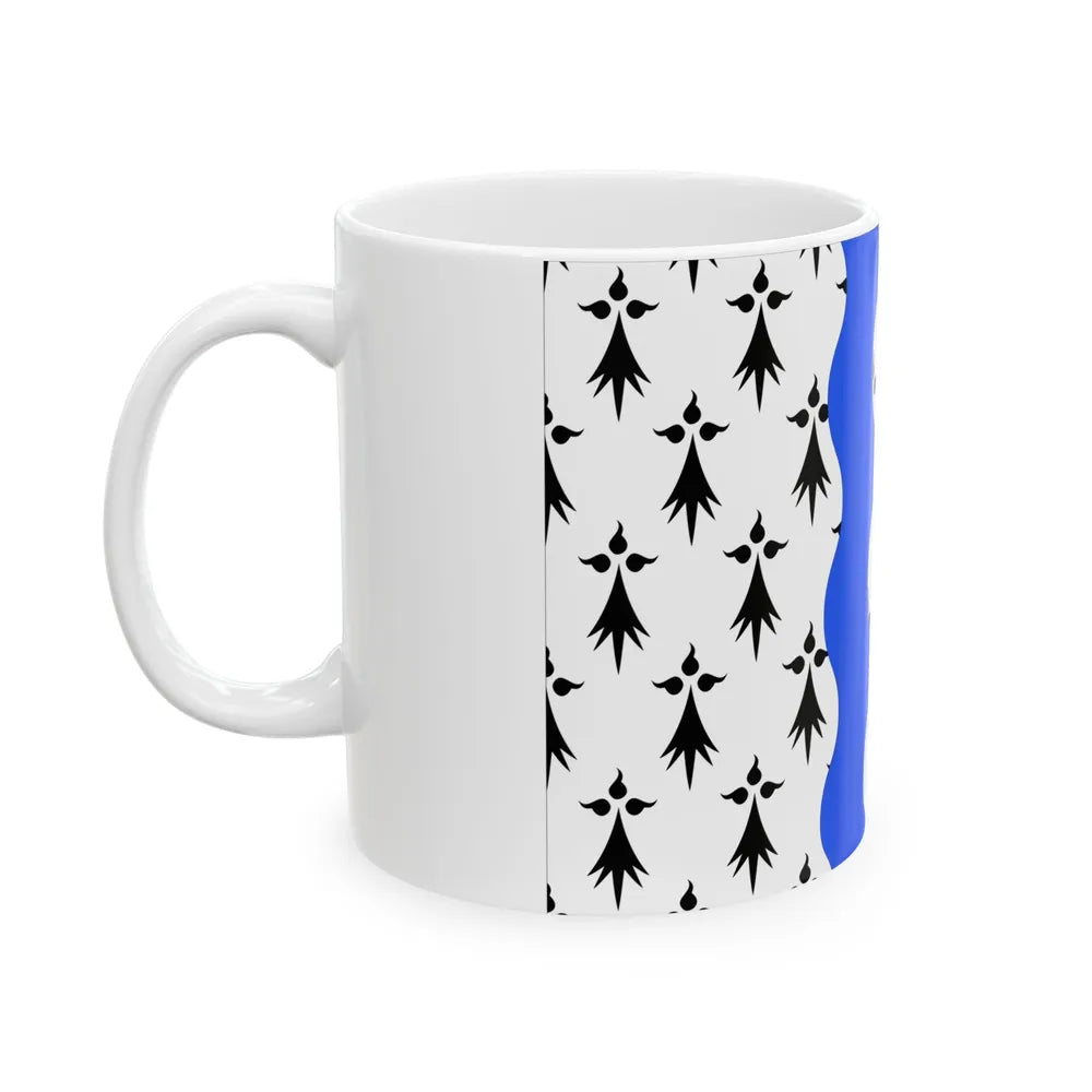 Flag of Ille et Vilaine France 2 - White Coffee Mug-Go Mug Yourself