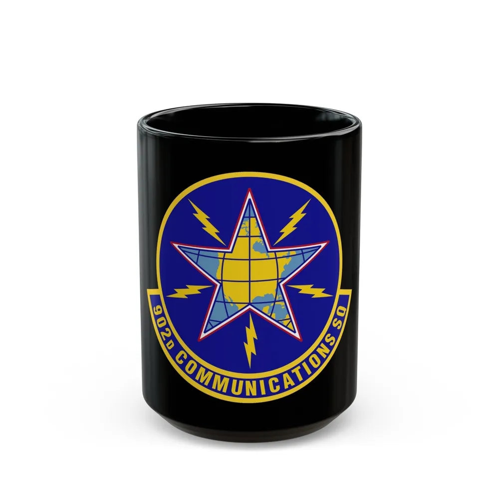 902d Communications Squadron (U.S. Air Force) Black Coffee Mug-15oz-Go Mug Yourself