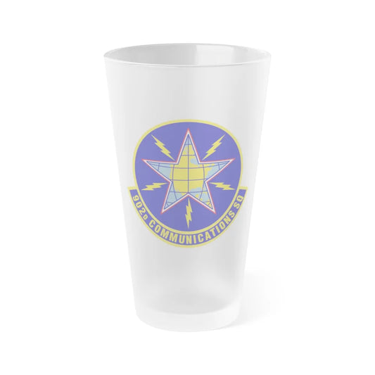 902d Communications Squadron (U.S. Air Force) Frosted Pint Glass 16oz-16oz-Frosted-Go Mug Yourself