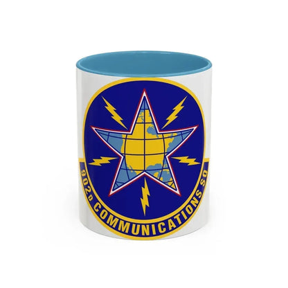 902d Communications Squadron (U.S. Air Force) Accent Coffee Mug 11oz Light Blue - Go Mug Yourself