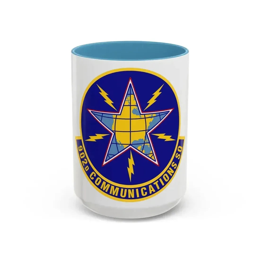 902d Communications Squadron (U.S. Air Force) Accent Coffee Mug 15oz Light Blue - Go Mug Yourself