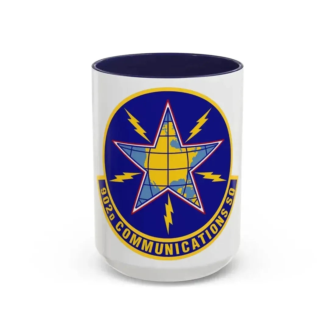 902d Communications Squadron (U.S. Air Force) Accent Coffee Mug 15oz Navy - Go Mug Yourself