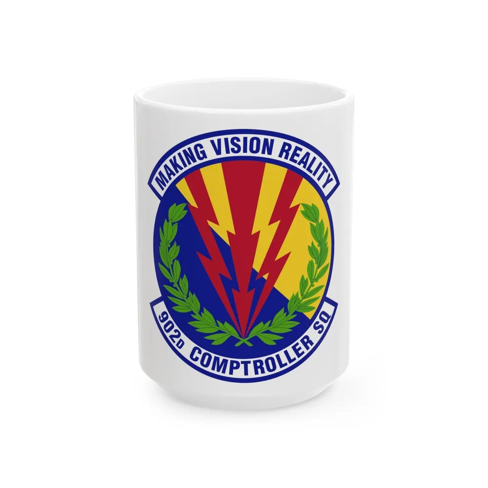 902d Comptroller Squadron (U.S. Air Force) White Coffee Mug-15oz-Go Mug Yourself