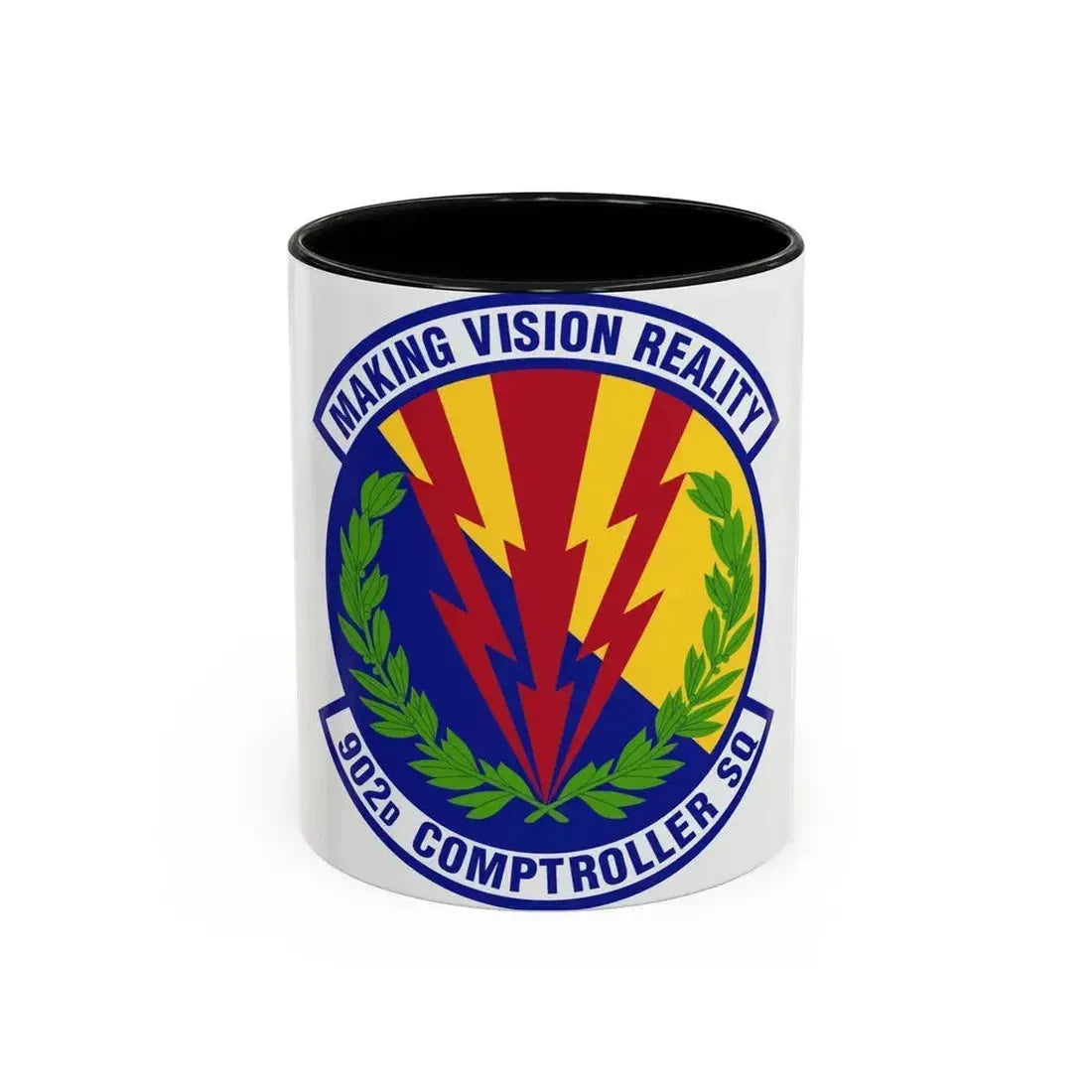 902d Comptroller Squadron (U.S. Air Force) Accent Coffee Mug 11oz Black - Go Mug Yourself