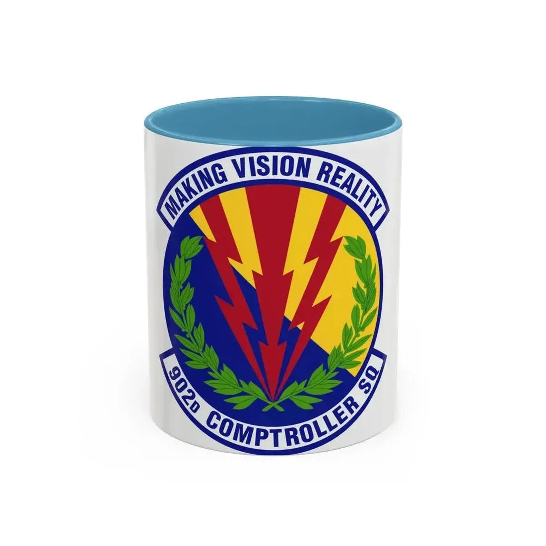 902d Comptroller Squadron (U.S. Air Force) Accent Coffee Mug 11oz Light Blue - Go Mug Yourself
