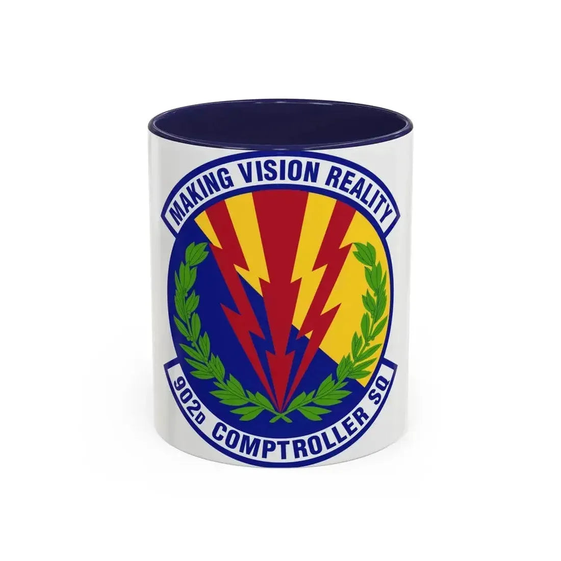 902d Comptroller Squadron (U.S. Air Force) Accent Coffee Mug 11oz Navy - Go Mug Yourself