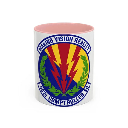 902d Comptroller Squadron (U.S. Air Force) Accent Coffee Mug 11oz Pink - Go Mug Yourself