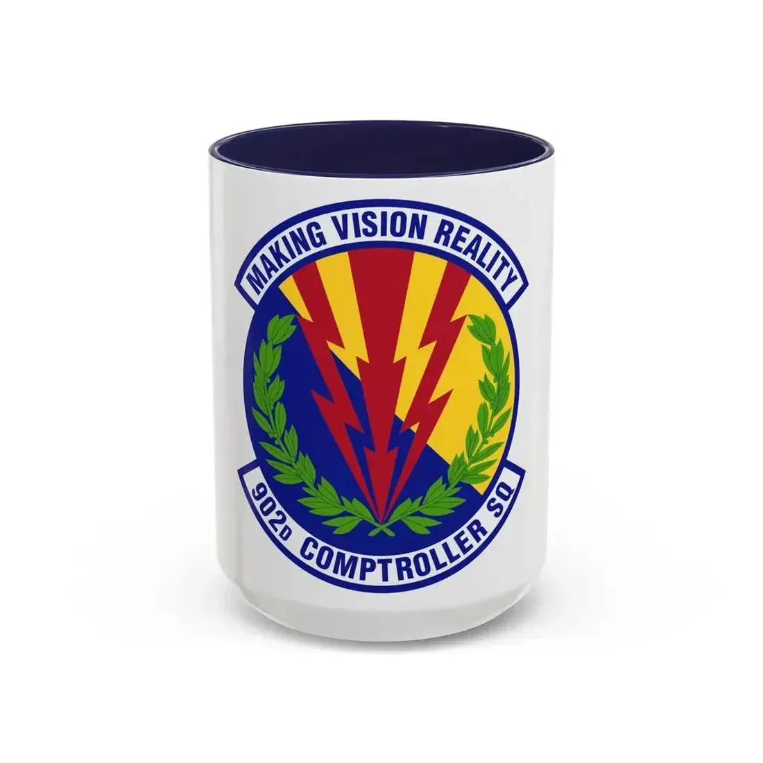 902d Comptroller Squadron (U.S. Air Force) Accent Coffee Mug 15oz Navy - Go Mug Yourself