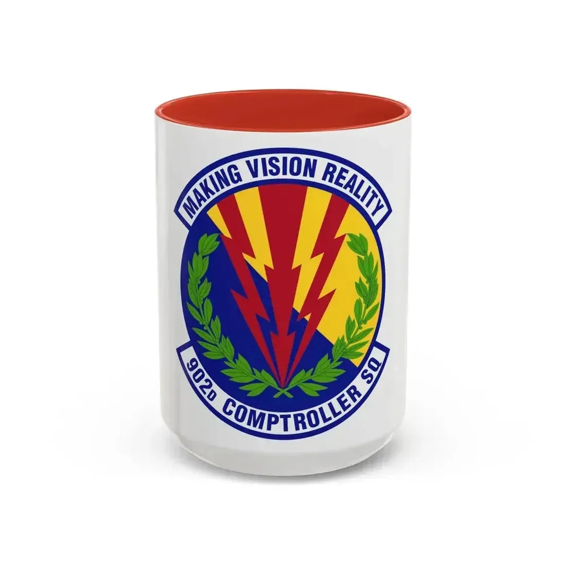 902d Comptroller Squadron (U.S. Air Force) Accent Coffee Mug 15oz Red - Go Mug Yourself