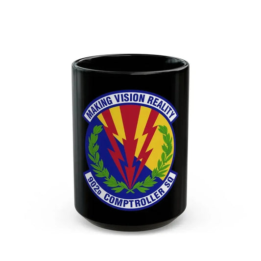 902d Comptroller Squadron (U.S. Air Force) Black Coffee Mug 15oz - Go Mug Yourself